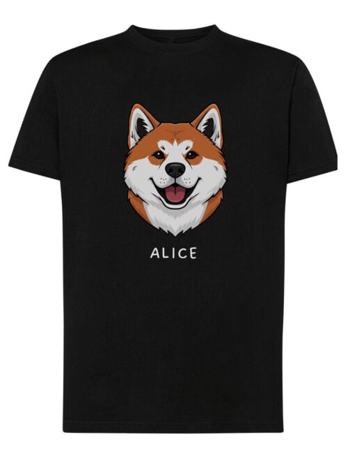 TL TS SIM 1546 (7) Koszulka Akita Inu Personalizowana Pies Pieseł