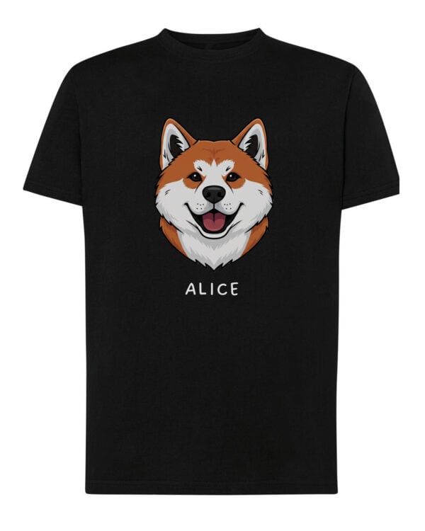 TL TS SIM 1546 (7) Koszulka Akita Inu Personalizowana Pies Pieseł