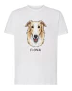 TL TS SIM 1548 (1) Koszulka Chart rosyjski Borzoj <br>Personalizowana Pupil Pies
