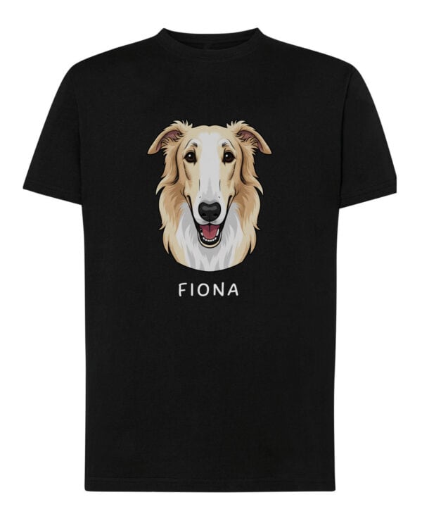 TL TS SIM 1548 (7) Koszulka Chart rosyjski Borzoj Personalizowana Pupil Pies