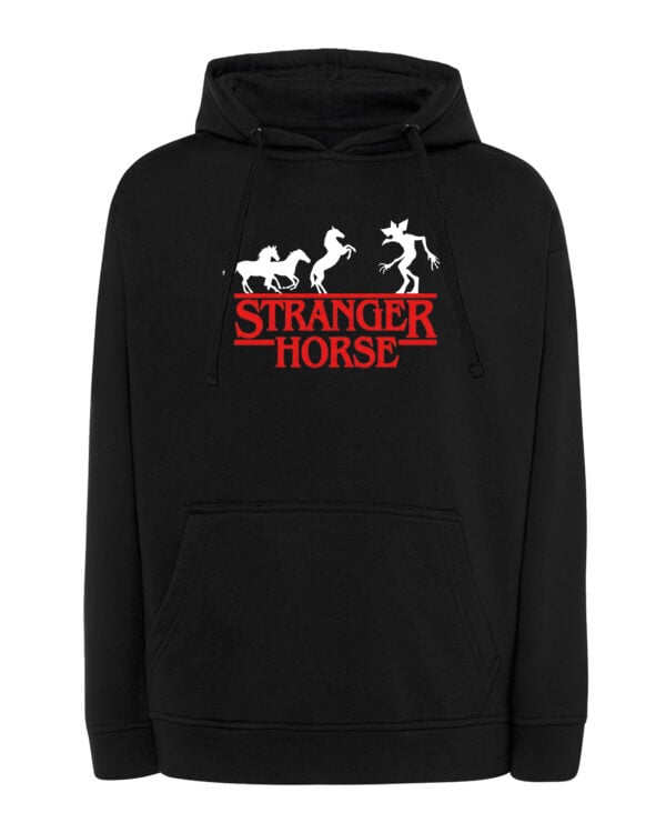 1493 (19) Bluza z kapturem Stranger Things Parodia Konie