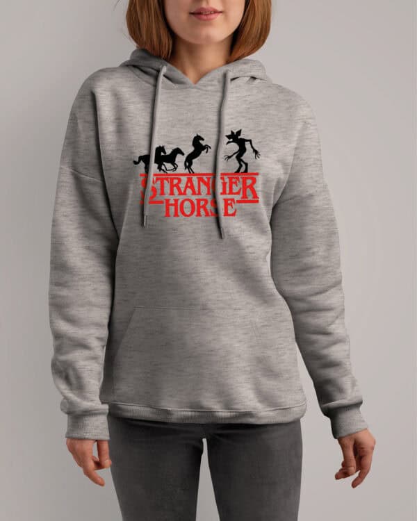 1493 (8) Bluza z kapturem <br>Stranger Things Parodia Konie