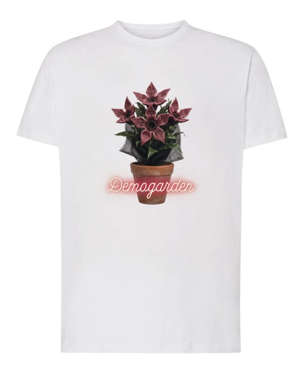 1498 (1) Koszulka Stranger Things Demogorgon Ogród Kwiaty