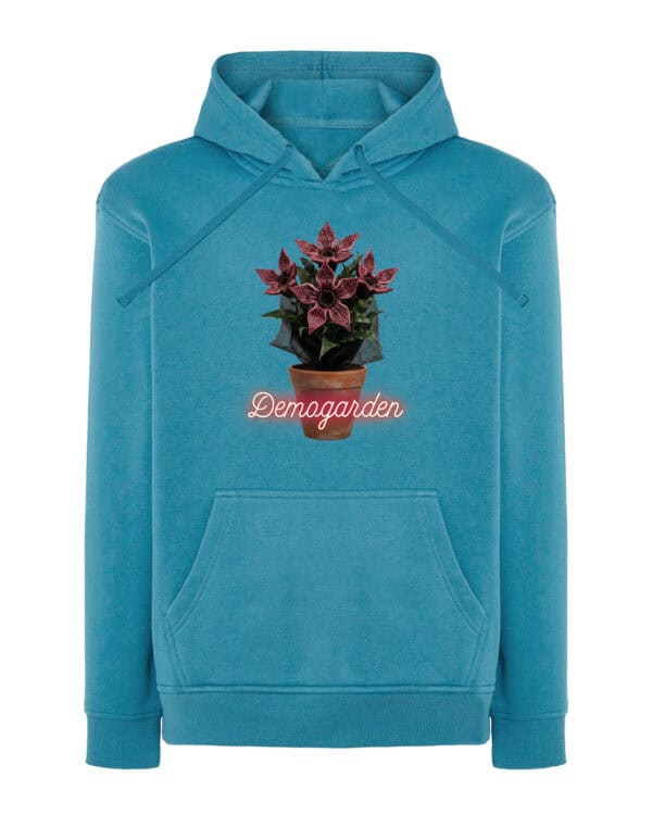 1498 (16) Bluza z kapturem <br>Stranger Things Demogorgon Ogród Kwiaty