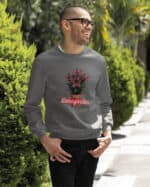 1498 (24) Bluza bez kaptura <br>Stranger Things Demogorgon Ogród Kwiaty