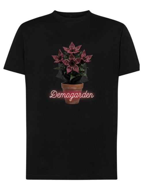 1498 (7) Koszulka Stranger Things Demogorgon Ogród Kwiaty
