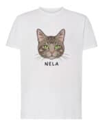 1574 (1) Koszulka Dachowiec Brązowy Pręgowany <br>Personalizowana Kot