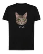 1574 (10) Koszulka Dachowiec Brązowy Pręgowany Personalizowana Kot