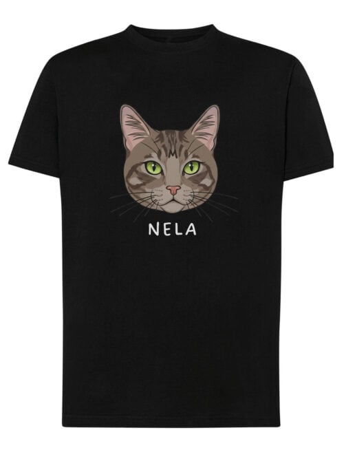 1574 (10) Koszulka Dachowiec Brązowy Pręgowany Personalizowana Kot