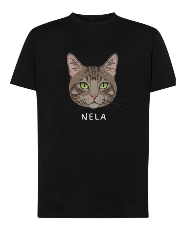 1574 (10) Koszulka Dachowiec Brązowy Pręgowany Personalizowana Kot