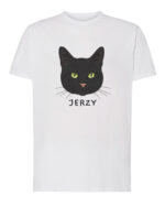 1575 (1) Koszulka Dachowiec Czarny Personalizowana Kot Pupil