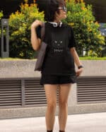 1575 (11) Koszulka Dachowiec Czarny <br>Personalizowana Kot Pupil