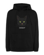 1575 (13) Bluza z kapturem Dachowiec Czarny <br>Personalizowana Kot Pupil