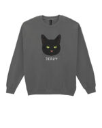 1575 (22) Bluza bez kaptura Dachowiec Czarny <br>Personalizowana Kot Pupil