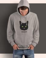 1575 (9) Bluza z kapturem Dachowiec Czarny <br>Personalizowana Kot Pupil