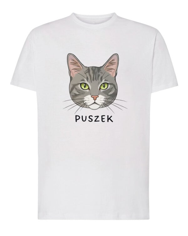 1576 (1) Koszulka Dachowiec Szary Pręgowany <br>Personalizowana Kot