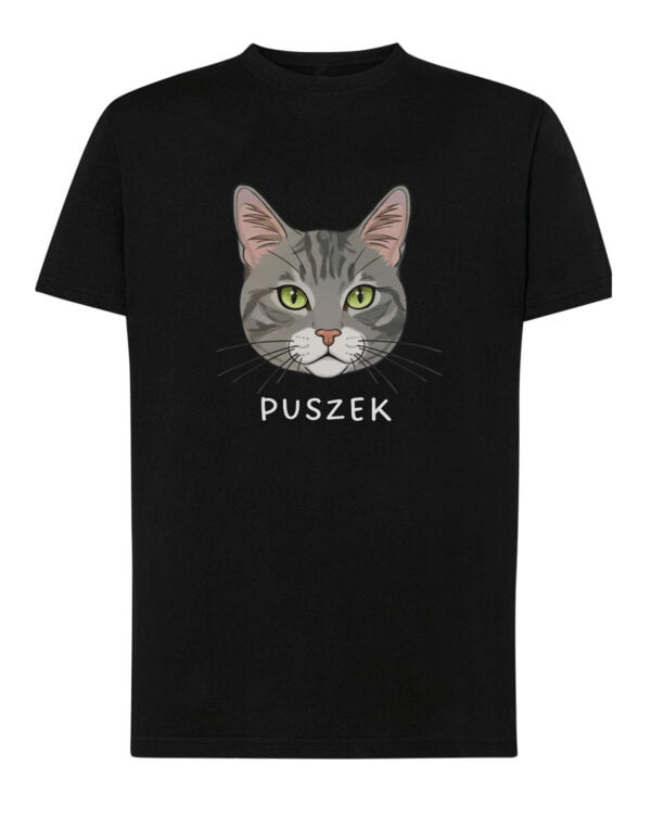 1576 (10) Koszulka Dachowiec Szary Pręgowany Personalizowana Kot