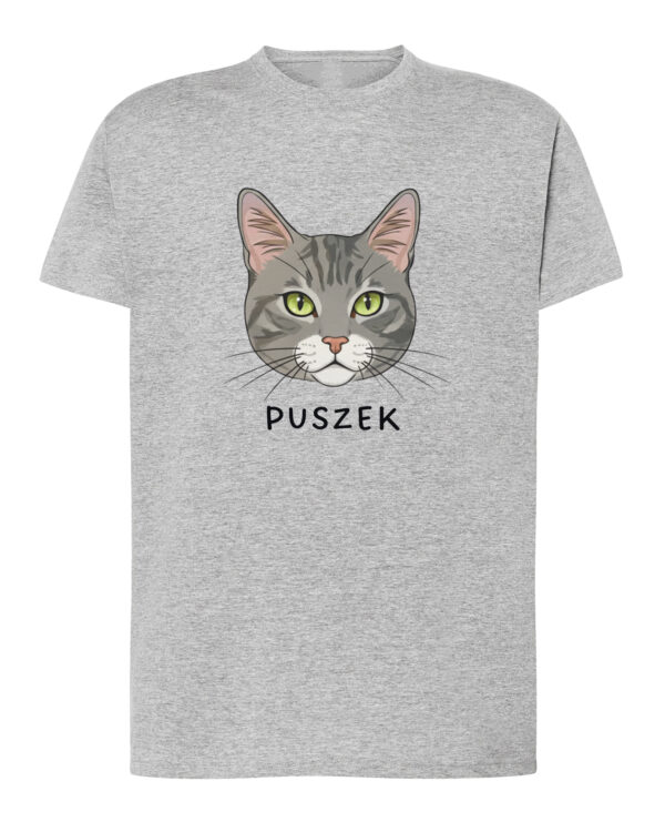 1576 (4) Koszulka Dachowiec Szary Pręgowany <br>Personalizowana Kot