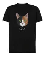 1577 (10) Koszulka Dachowiec Czarno Brązowy <br>Personalizowana Kot