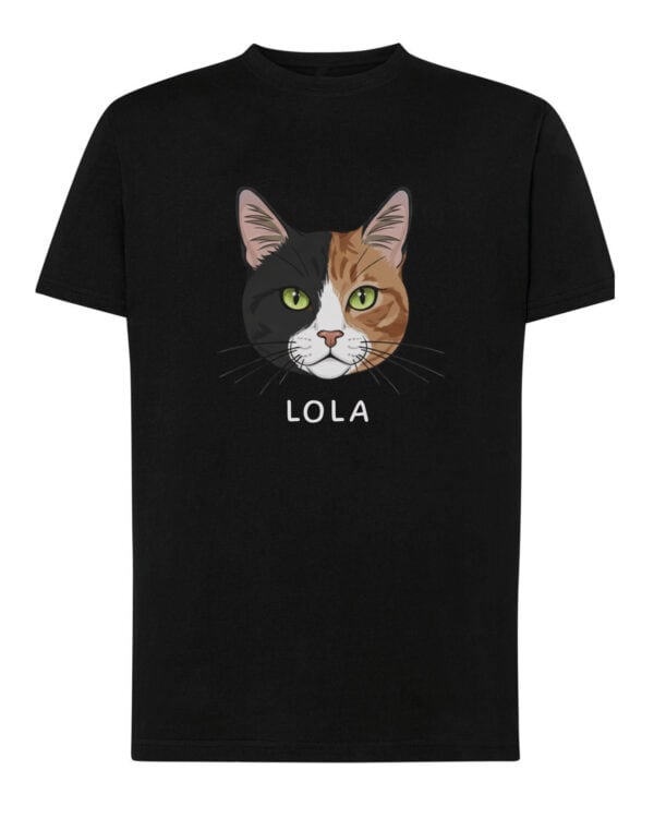 1577 (10) Koszulka Dachowiec Czarno Brązowy <br>Personalizowana Kot