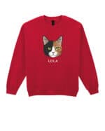 1577 (25) Bluza bez kaptura Dachowiec Czarno Brązowy <br>Personalizowana Kot