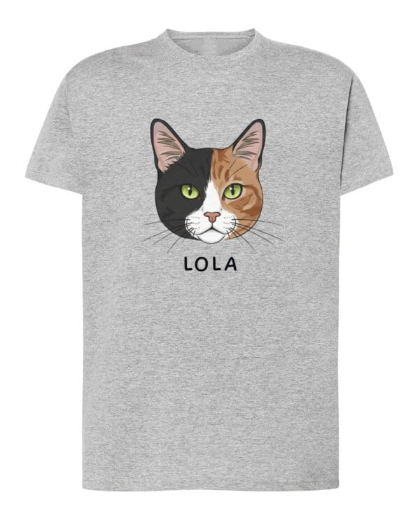 1577 (4) Koszulka Dachowiec Czarno Brązowy <br>Personalizowana Kot