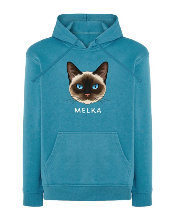 1578 (16) Bluza z kapturem Syjamski <br>Personalizowana Kot Pupil