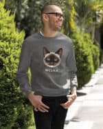 1578 (24) Bluza bez kaptura Syjamski <br>Personalizowana Kot Pupil