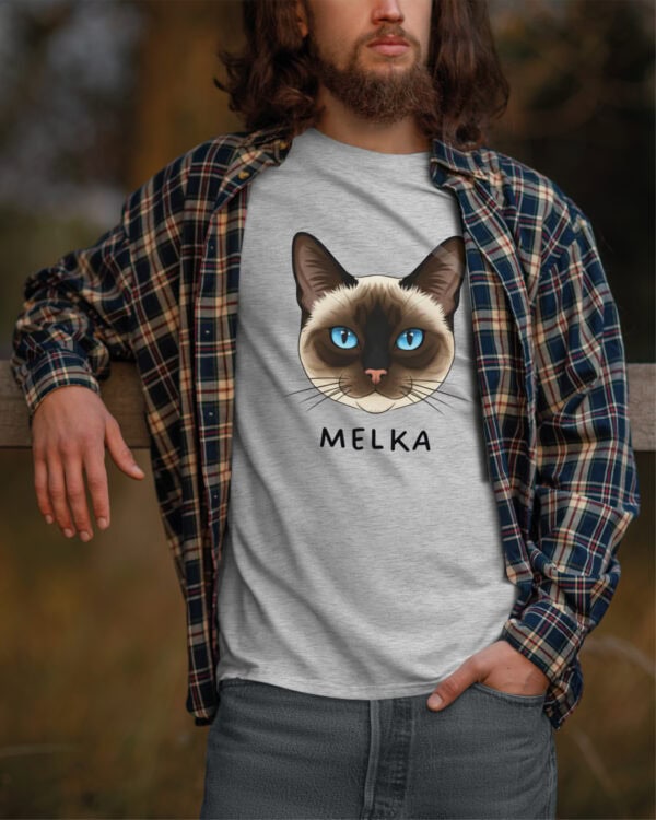 1578 (6) Koszulka Syjamski <br>Personalizowana Kot Pupil