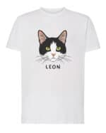 1579 (1) Koszulka Dachowiec Czarno Biały Personalizowana Kot