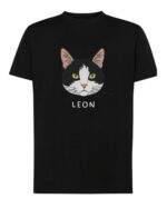 1579 (10) Koszulka Dachowiec Czarno Biały <br>Personalizowana Kot