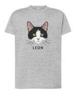 1579 (4) Koszulka Dachowiec Czarno Biały <br>Personalizowana Kot