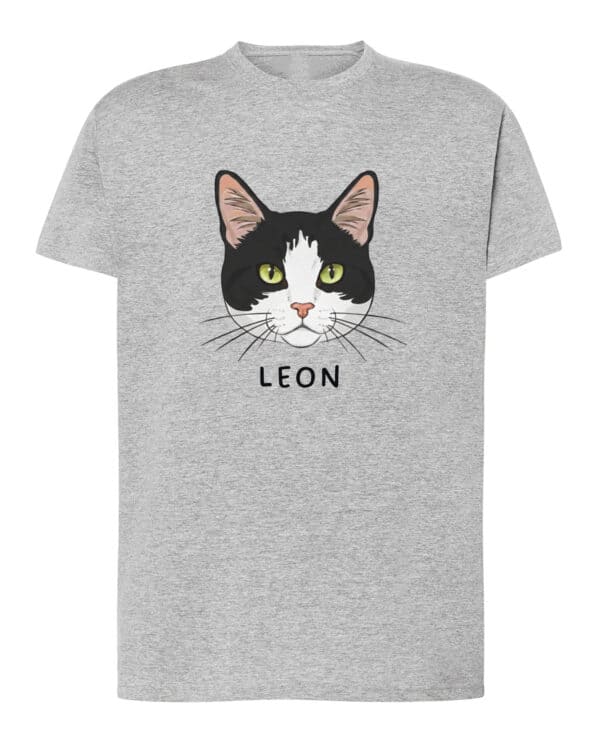 1579 (4) Koszulka Dachowiec Czarno Biały <br>Personalizowana Kot