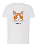 1580 (1) Koszulka Dachowiec Rudo Biały <br>Personalizowana Kot