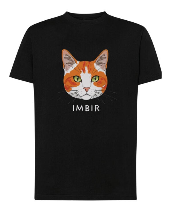 1580 (10) Koszulka Dachowiec Rudo Biały Personalizowana Kot