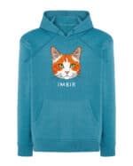 1580 (16) Bluza z kapturem Dachowiec Rudo Biały <br>Personalizowana Kot