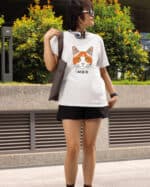 1580 (2) Koszulka Dachowiec Rudo Biały <br>Personalizowana Kot