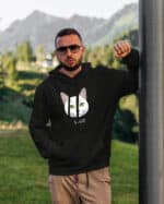 1582 (15) Bluza z kapturem Dachowiec Biały <br>Personalizowana Kot Pupil