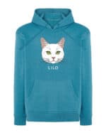 1582 (16) Bluza z kapturem Dachowiec Biały <br>Personalizowana Kot Pupil