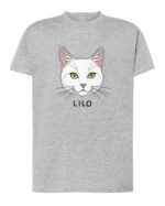 1582 (4) Koszulka Dachowiec Biały <br>Personalizowana Kot Pupil