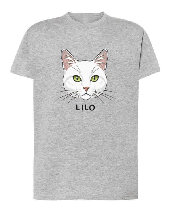 1582 (4) Koszulka Dachowiec Biały <br>Personalizowana Kot Pupil