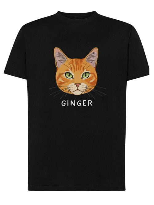 1583 (10) Koszulka Dachowiec Rudy Pręgowany Personalizowana Kot