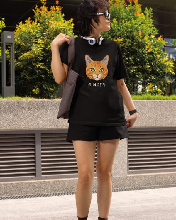 1583 (11) Koszulka Dachowiec Rudy Pręgowany <br>Personalizowana Kot