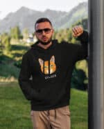 1583 (15) Bluza z kapturem Dachowiec Rudy Pręgowany <br>Personalizowana Kot