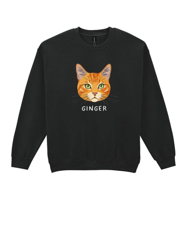 1583 (19) Bluza bez kaptura Dachowiec Rudy Pręgowany Personalizowana Kot