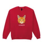 1583 (25) Bluza bez kaptura Dachowiec Rudy <br>Pręgowany Personalizowana Kot