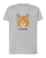 1583 (4) Koszulka Dachowiec Rudy Pręgowany <br>Personalizowana Kot