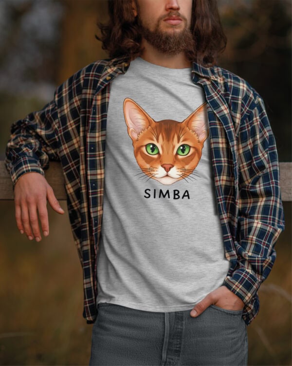 1584 (6) Koszulka Abisyński <br>Personalizowana Kot Pupil