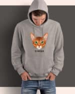 1584 (9) Bluza z kapturem Abisyński <br>Personalizowana Kot Pupil