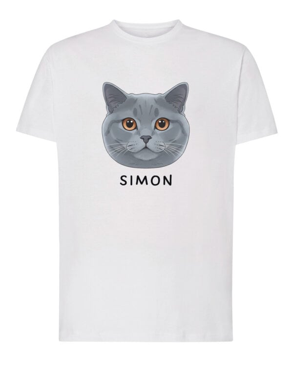 1585 (1) Koszulka Brytyjski krótkowłosy <br>Personalizowana Kot Pupil